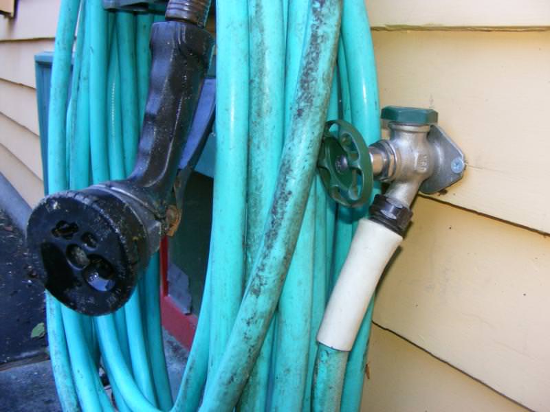 Hoses should not be left connected in the winter time