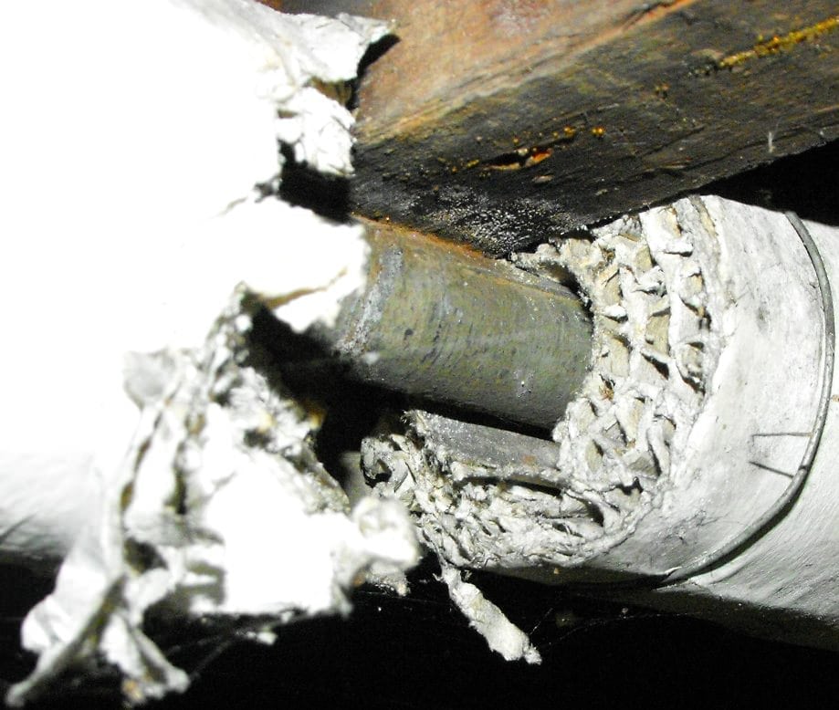 Asbestos wrap insulation