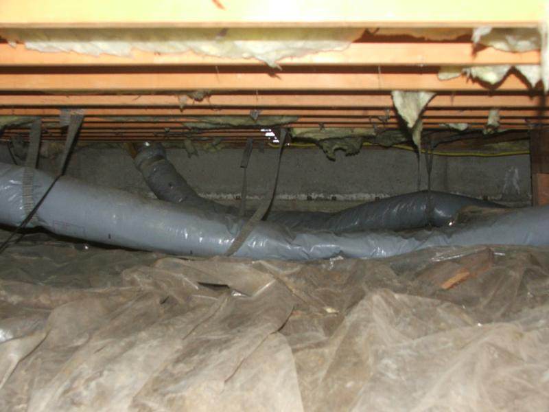 Ductwork not properly supported