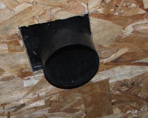 Vet cap protruding through the roof